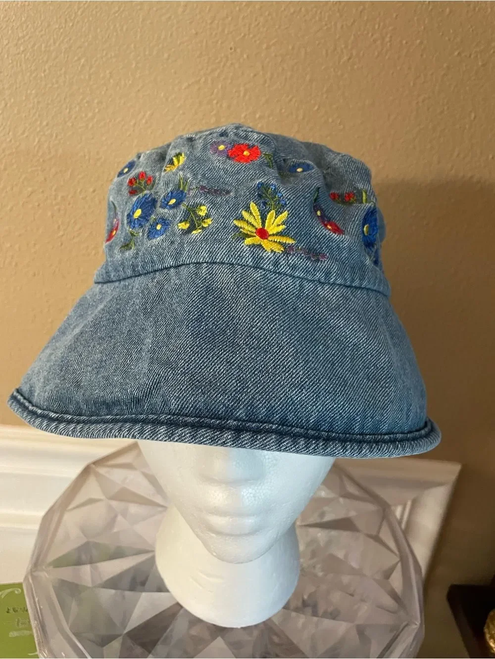 Embroidered Women’s Jean Bucket Hat